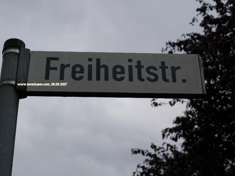 Foto der Freiheitstr.: Straßenschild Freiheitstr.