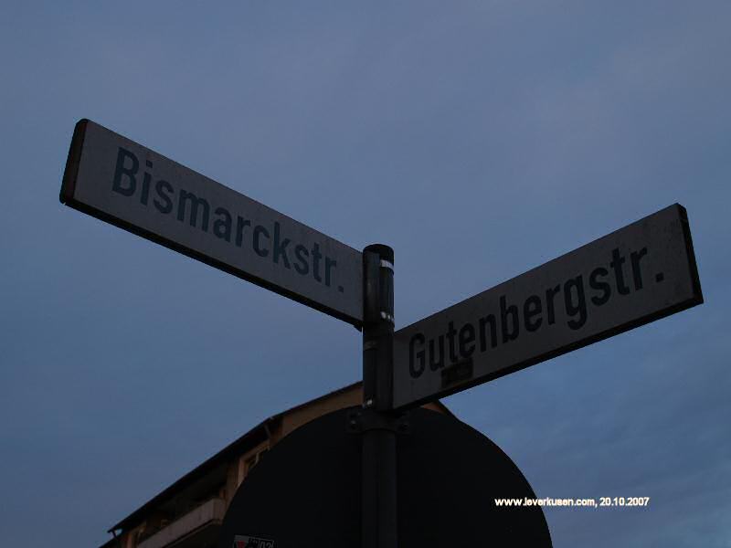 Foto der Gutenbergstr.: Straßenschild Gutenbergstr.