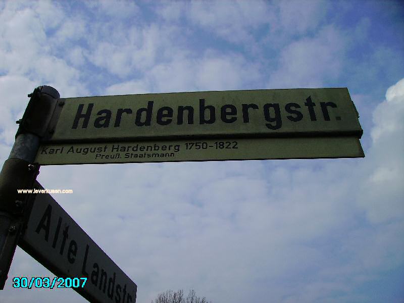 Foto der Hardenbergstraße: Straßenschild Hardenbergstraße