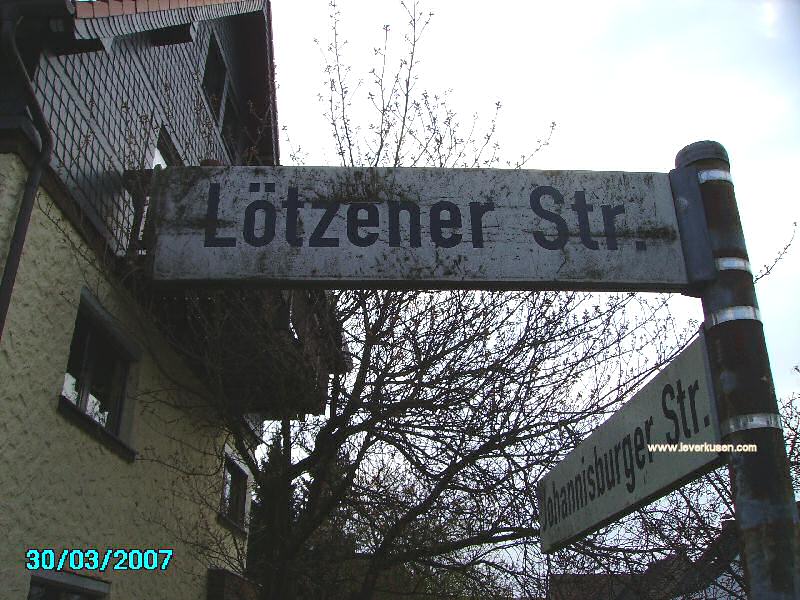 Straßenschild Lötzener Straße