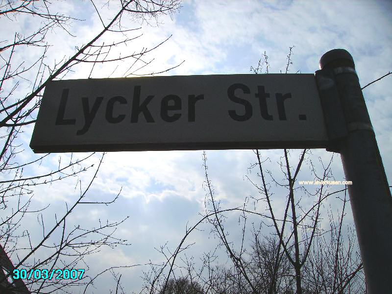 Straßenschild Lycker Straße