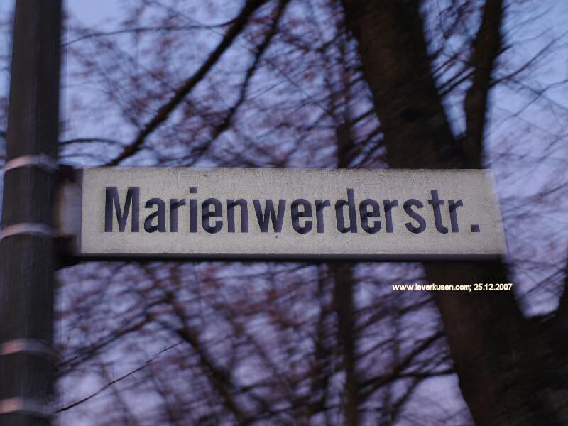 Straßenschild Marienwerder Str.