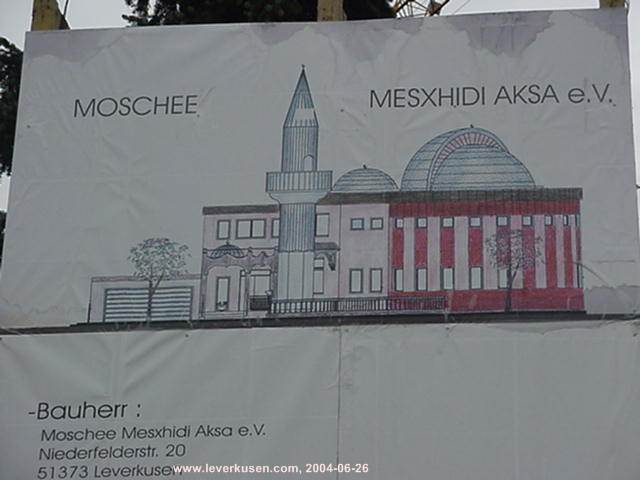 Moschee, Bauschild