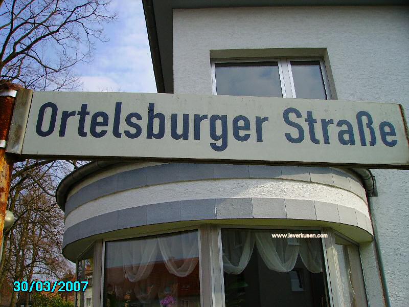 Foto der Ortelsburger Str.: Straßenschild Ortelsburger Straße