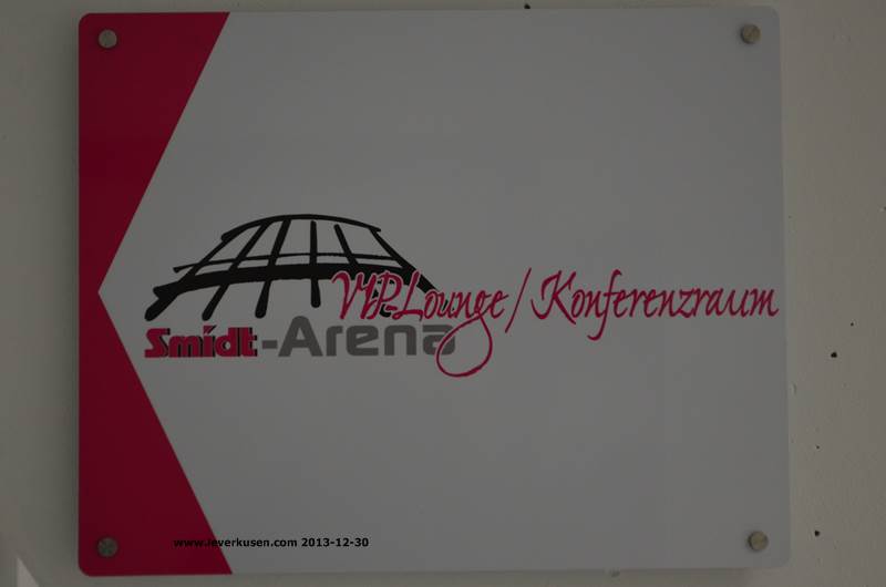 Rundsporthalle, Konferenzraum-Schild