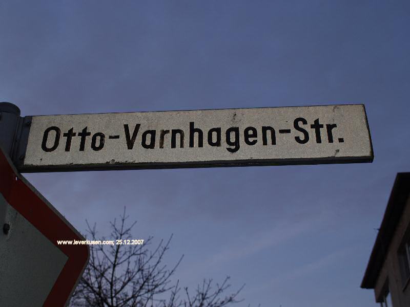 Foto der Otto-Varnhagen-Str.: Straßenschild Otto-Varnhagen-Str.