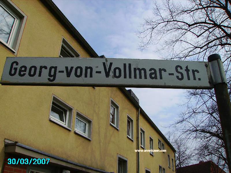 Foto der Georg-von-Vollmar-Str.: Straßenschild Georg-von-Vollmar-Str.