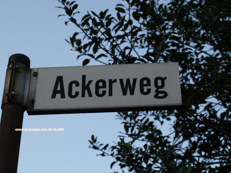 Foto der Ackerweg: Straßenschild Ackerweg