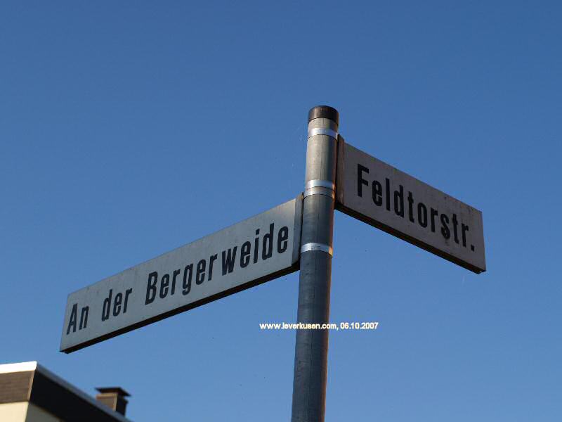 Foto der An der Bergerweide: Straßenschild An der Bergerweide