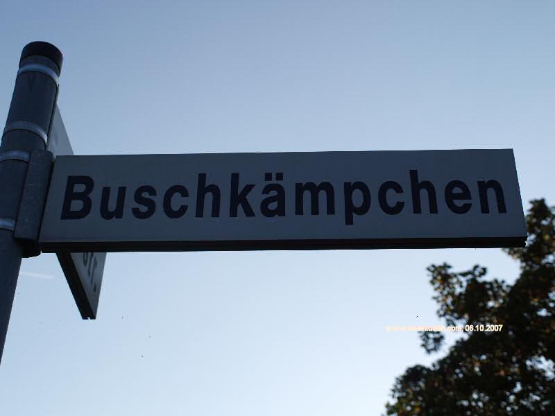 Foto der Buschkämpchen: Straßenschild Buschkämpchen