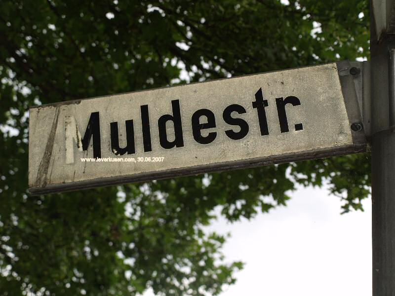 Foto der Muldestr.: Straßenschild Muldestr.