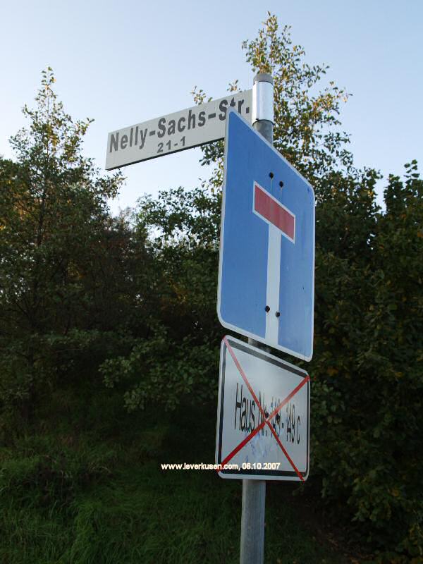 Foto der Nelly-Sachs-Str.: Straßenschild Nelly-Sachs-Straße