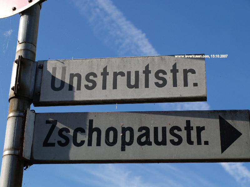 Foto der Unstrutstr.: Straßenschild Unstrutstr.