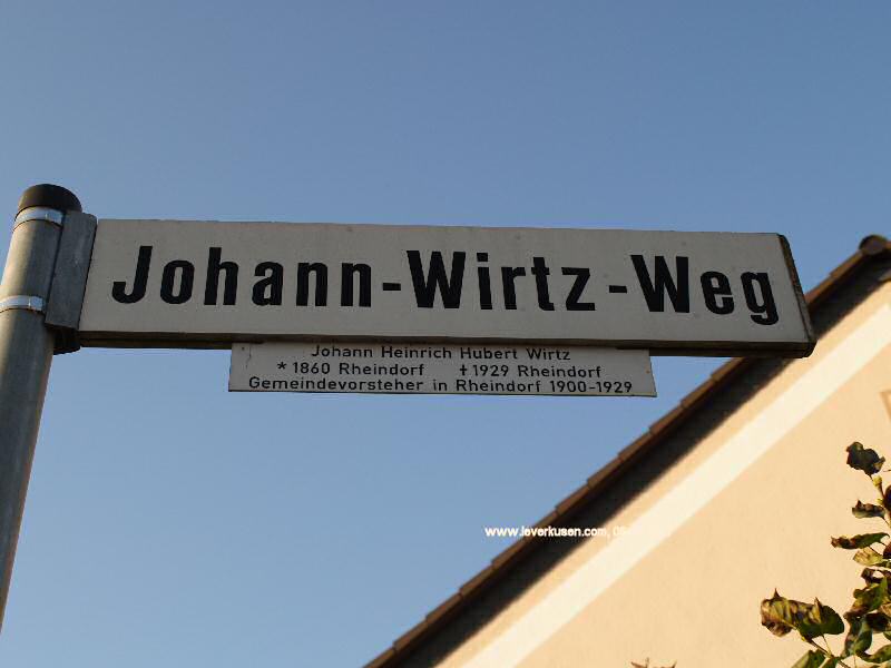 Foto der Johann-Wirtz-Weg: Straßenschild Johann-Wirtz-Weg