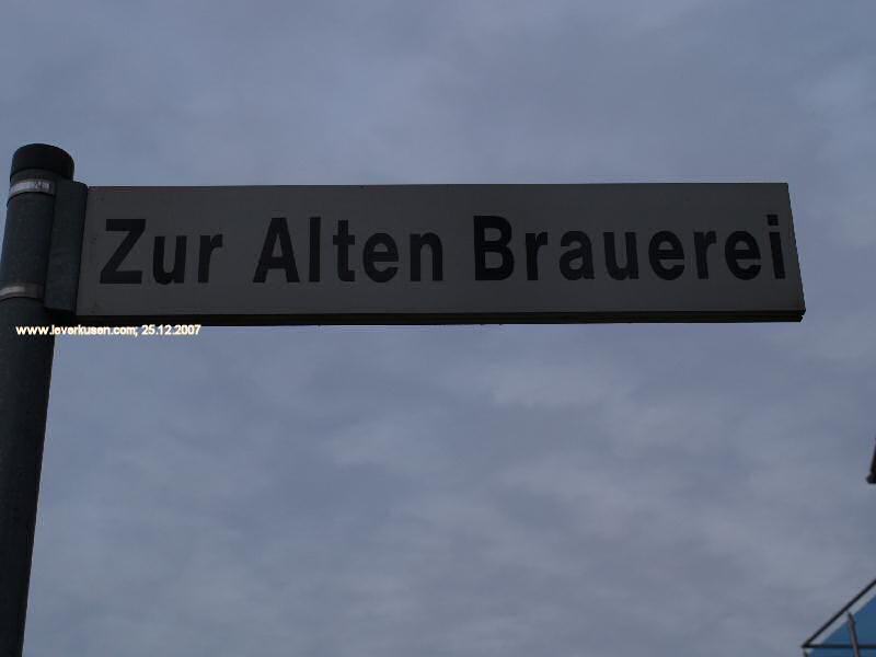 Foto der Zur Alten Brauerei: Straßenschild Zur Alten Brauerei