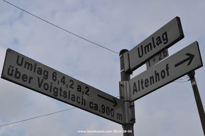 Foto der Altenhof: Straßenschild Altenhof/Umlag/Voigtslach