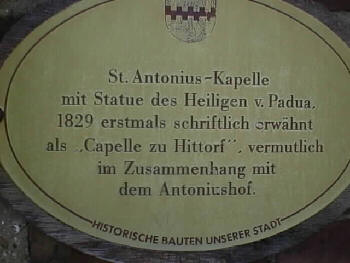 Antoniuskapelle, Hitdorf, 16 k