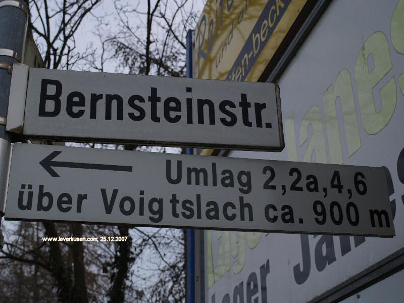 Straßenschild Bernsteinstr.