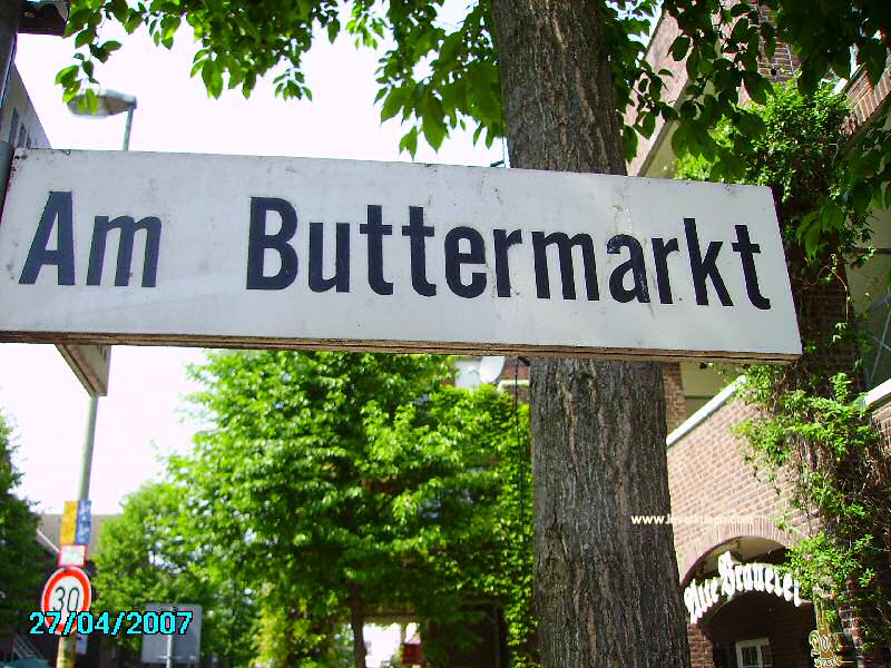 Foto der Am Buttermarkt: Straßenschild Am Buttermarkt
