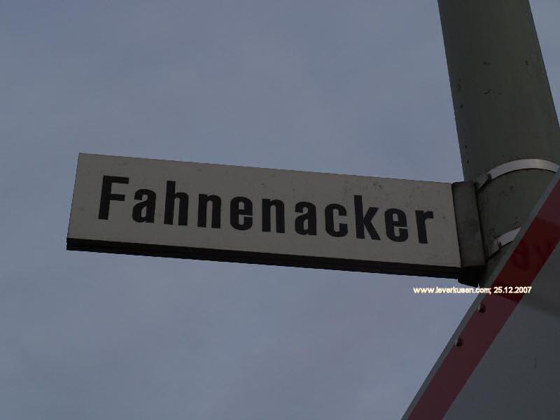 Foto der Fahnenacker: Straßenschild Fahnenacker