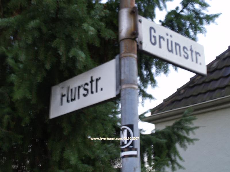 Foto der Grünstr.: Straßenschild Grünstr.