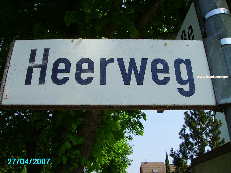 Foto der Heerweg: Straßenschild Heerweg