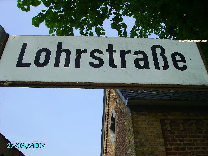 Foto der Lohrstr.: Straßenschild Lohrstraße