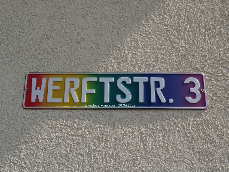 Foto der Werftstr.: Straßenschild Werftstraße