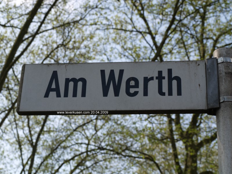 Foto der Am Werth: Straßenschild Am Werth