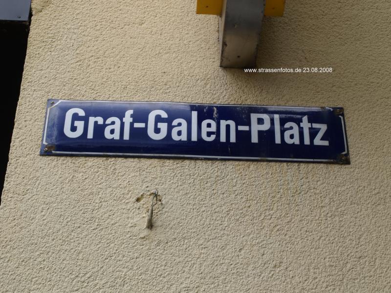 Foto der Graf-Galen-Platz: Straßenschild Graf-Galen-Platz