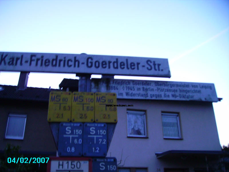 Foto der Karl-Friedrich-Goerdeler-Str.: Straßenschild Karl-Friedrich-Goerdeler-Straße