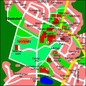 Leverkusen Karte Stadtplan