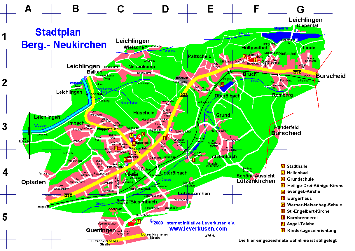 Karte (Stadtplan) Bergisch Neukirchen (63 k)