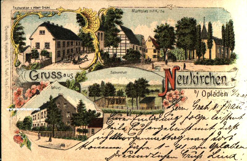 4fach Postkarte aus Bergisch Neukirchen