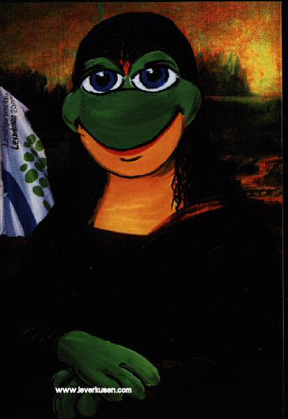 Laga-Frosch als Mona Lisa