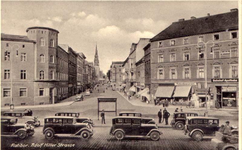 Ratiborer Bahnhofstr. mit Taxistand