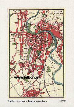 Leverkusen Postkarte Stadtplan