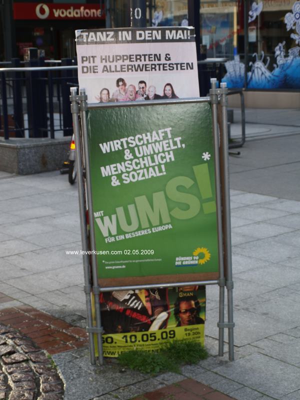 Wahlplakat Europawahl 2009 Grüne