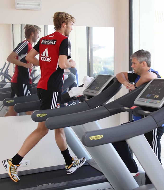 Rolfes auf dem Laufband
