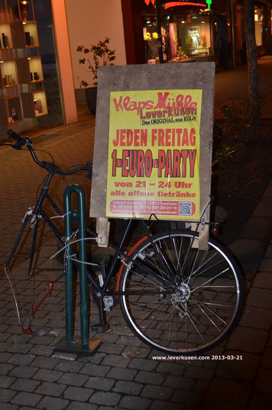 Leverkusen, Bild Fahrrad, Klapsmühlenwerbung