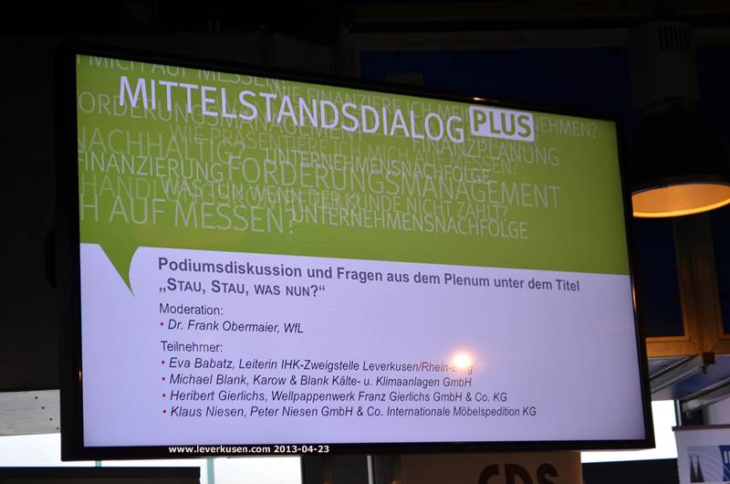 Mittelstandsdialog, Bildschirm