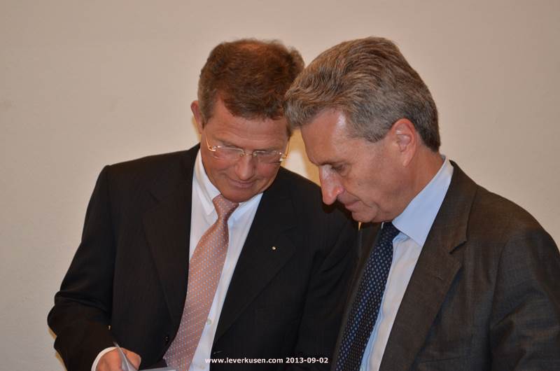 Andreas Tressin und Günther Oettinger