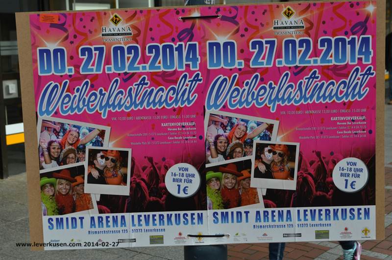 Weiberfastnacht, Rundsporthallenplakat