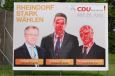 beschmiertes CDU-Plakat 