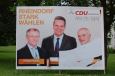zerstörtes CDU-Plakat 