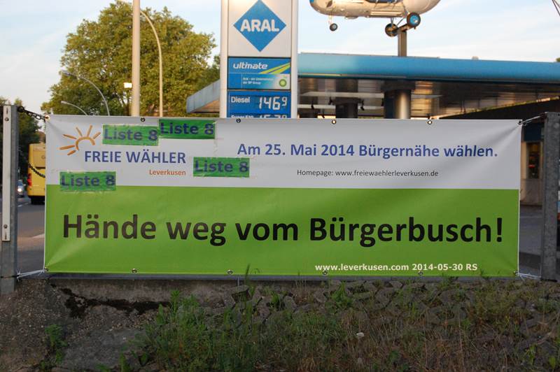 Freie Wähler, Bürgerbusch-Banner