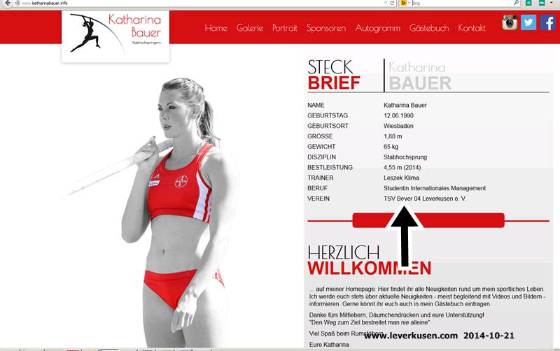 Katharina Bauer, Homepage