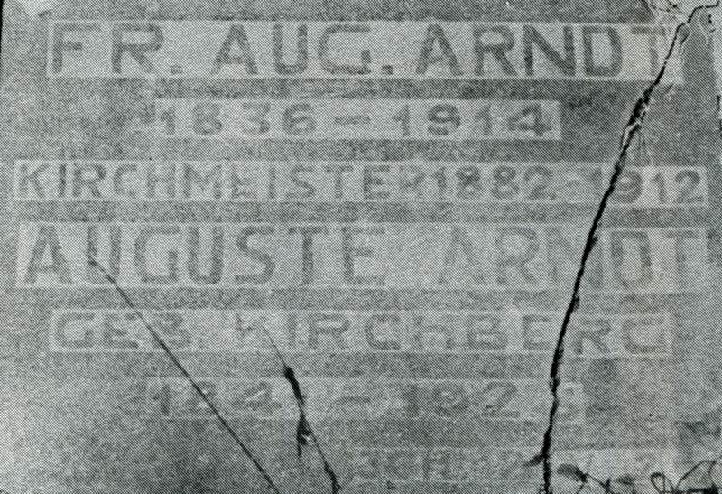 Friedrich August Arndt, Grabstein
