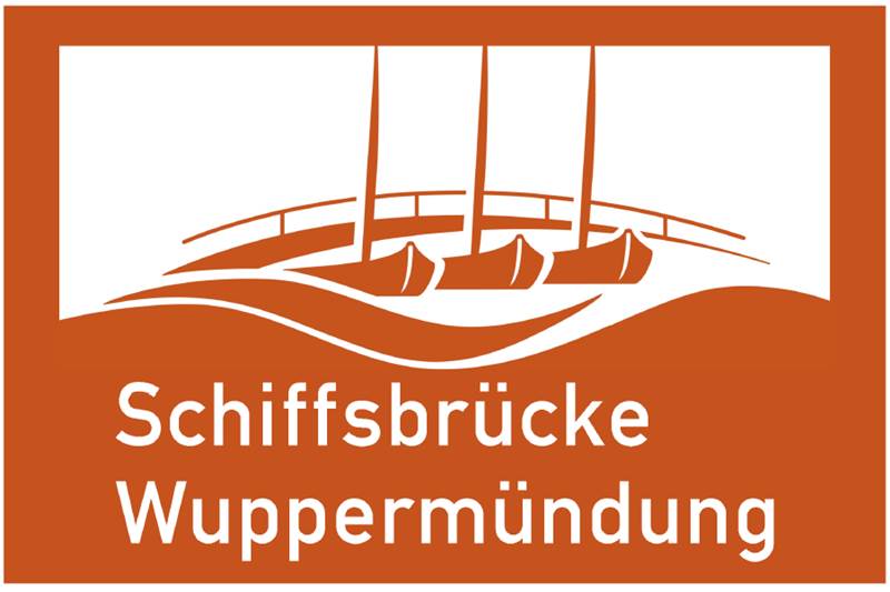 Autobahnhinweis Schiffsbrücke Wuppermündung