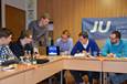 JU-Vorstand diskutiert über Logo 